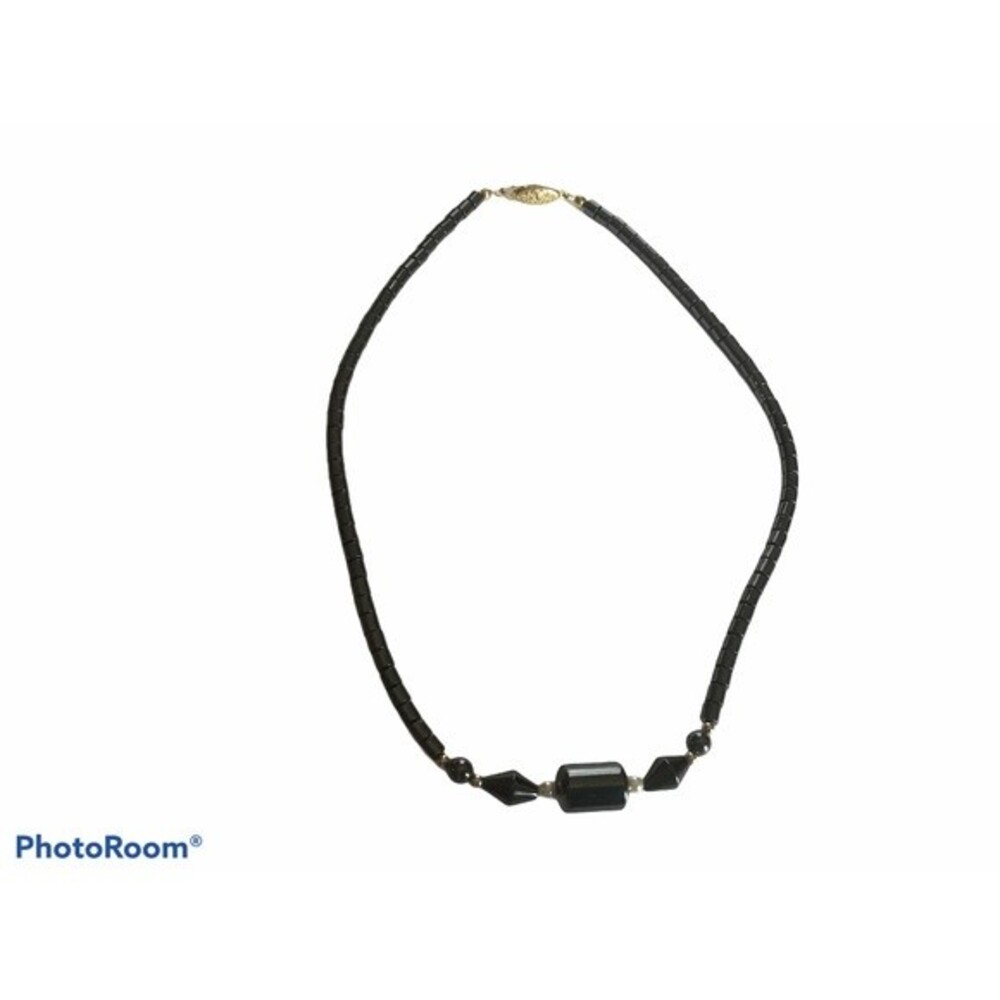 Hematite and Pearl Necklace